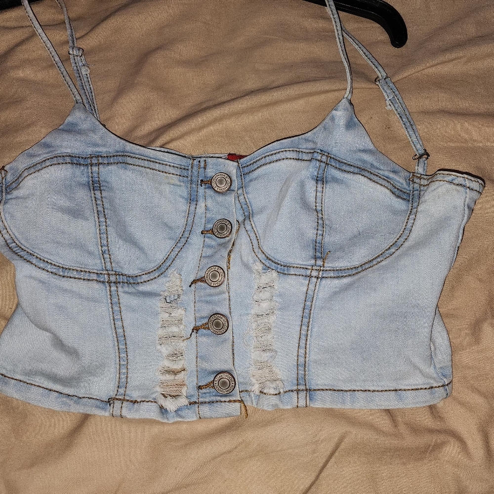 Light Blue Denim Women's Top